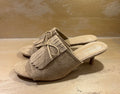 Sandali Mule Beige con Fiocco