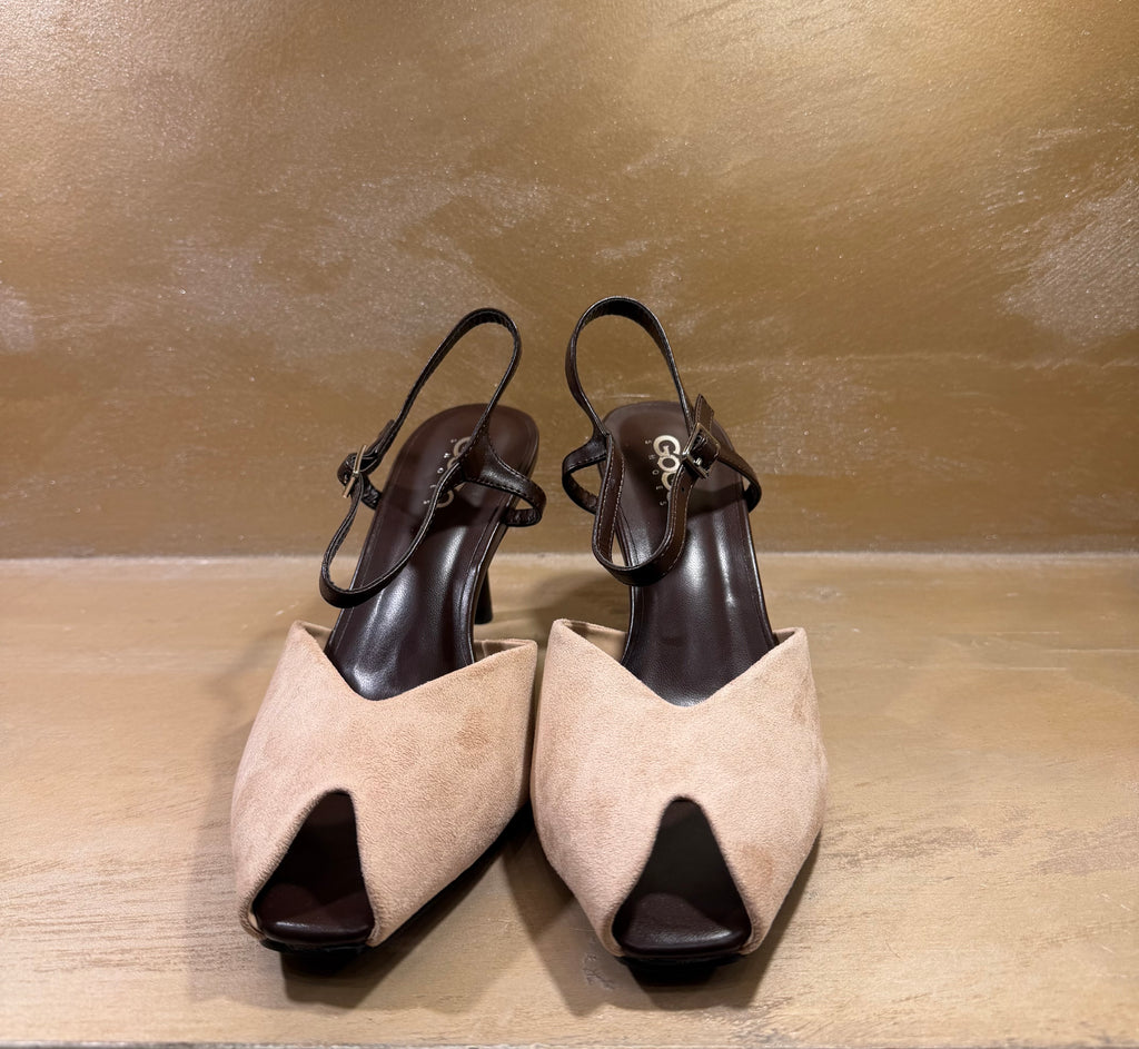 Décolleté Bicolore Beige e Moro