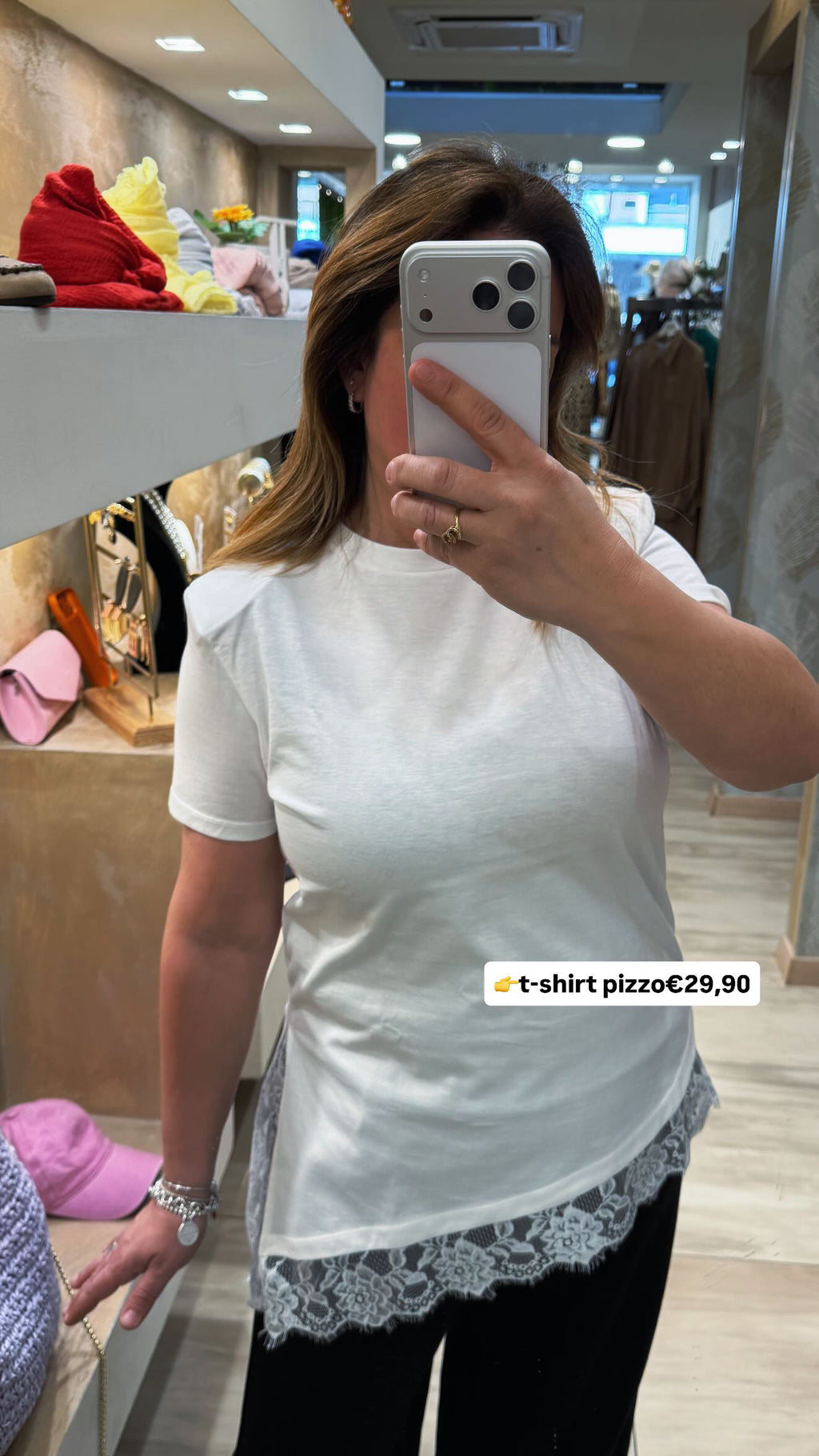 Maglia pizzo lunga