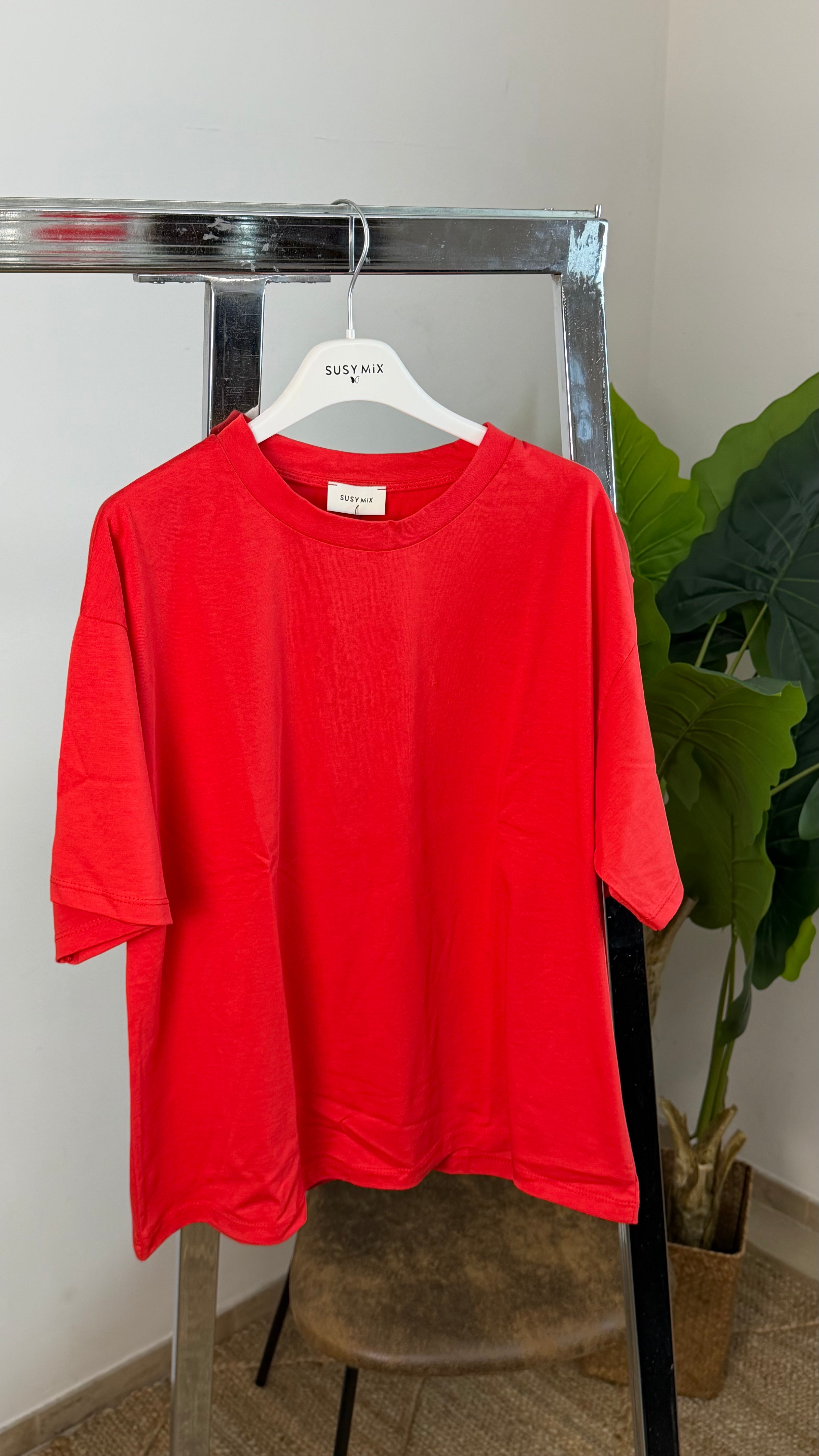 Maxi t-shirt tinta unita